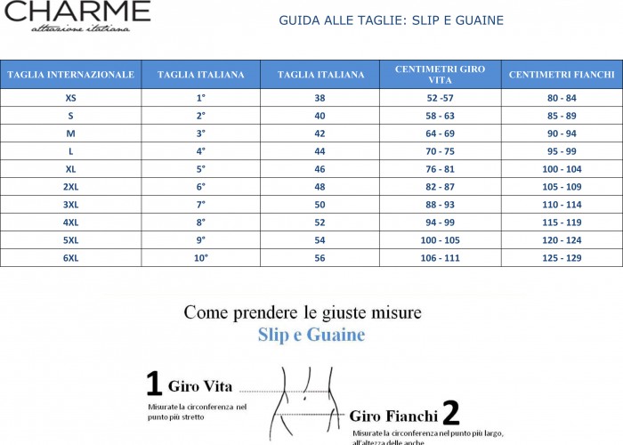 taglie mutande