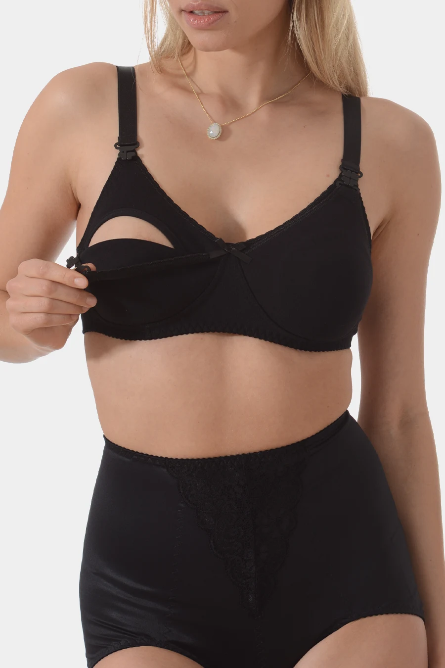 MOMANDA Donna Reggiseno Allattamento Imbottito In Pizzo Senza Ferretto Comodo Morbido E Traspirante Avorio 2A - Foto 8