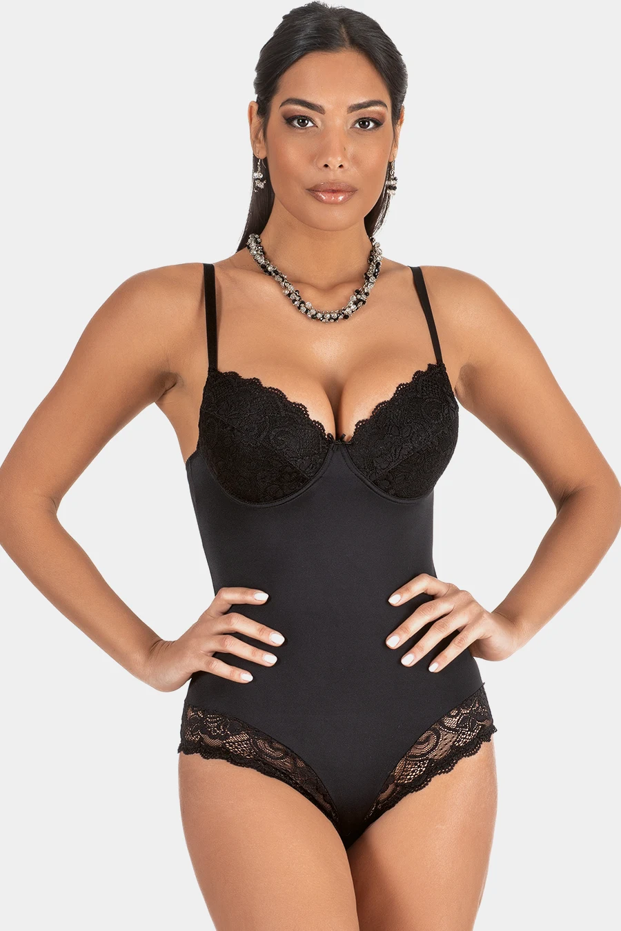 Capezio Body In Rete Con Collo A Tuffo, Intimo Strato Di Base Donna, Coppe Imbottite, Cinghie Trasparenti E Tinte, Vestibilità Taglie Forti 1X-3X, Per Danza E Performance