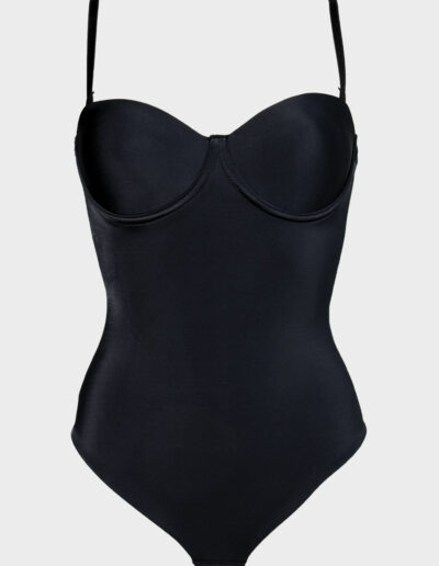 body coppe balconcino microfibra nero intimo donna charme