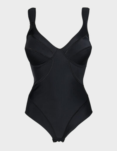 body microfibra doppiata nero intimo donna charme