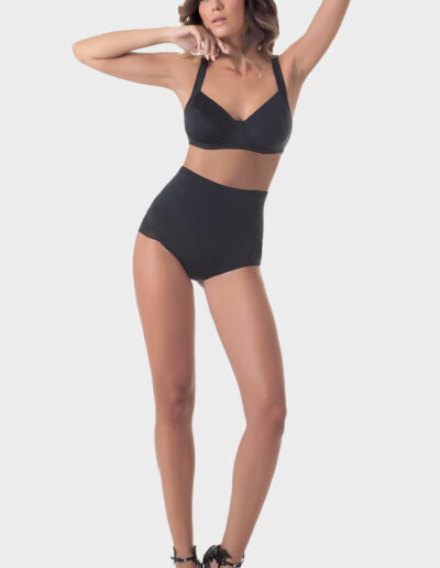 culotte microfibra doppiata nero intimo donna charme