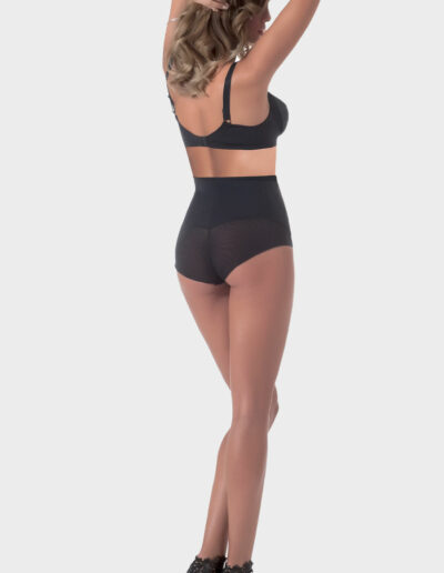 culotte microfibra doppiata retro nera intimo donna charme