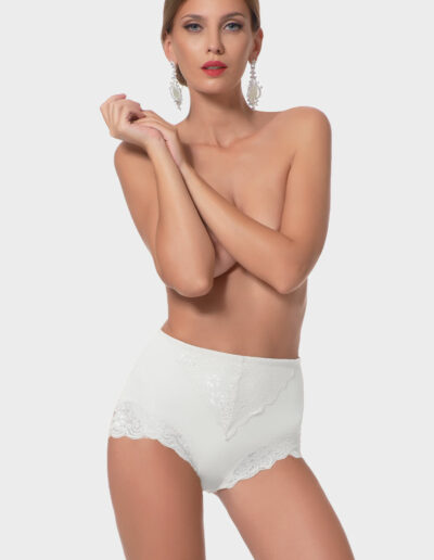 guaina in pizzo bianca modellante intimo donna charme