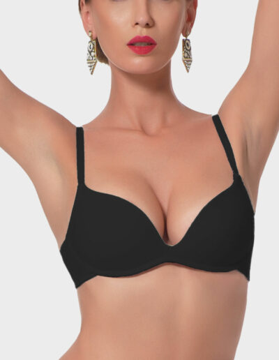 reggiseno push up senza ferretto nero intimo donna charme