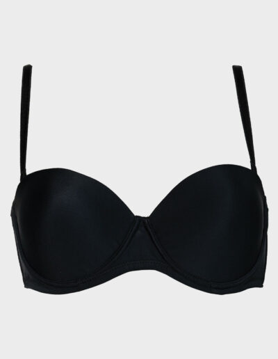 reggiseno fascia imbottita microfibra nero intimo donna charme