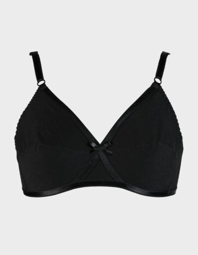 reggiseno incrociato cotone nero intimo donna charme